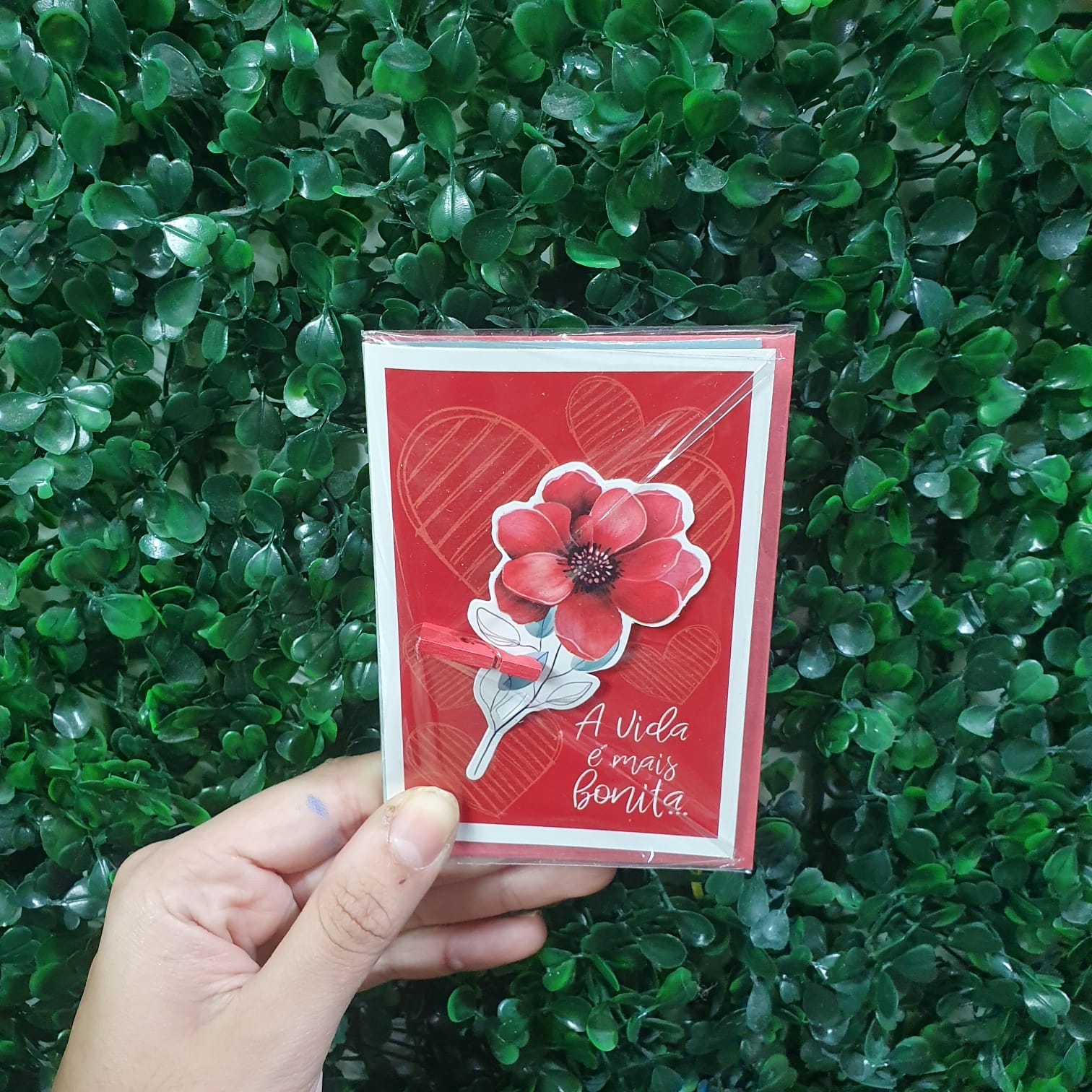 Cartão P- A vida é mais bonita, por você fazer parte dela