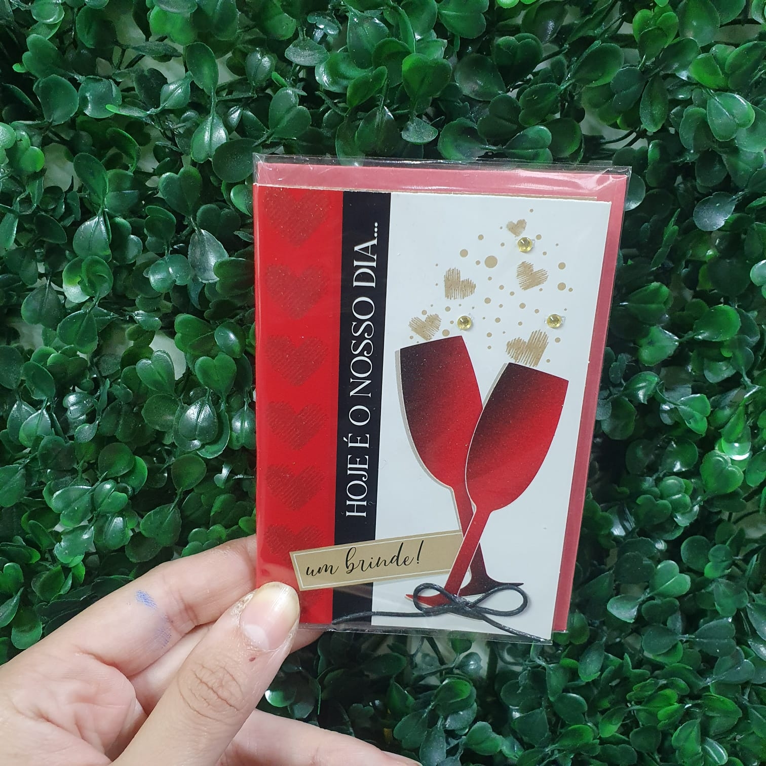 Cartão P- Hoje é nosso dia, brinde