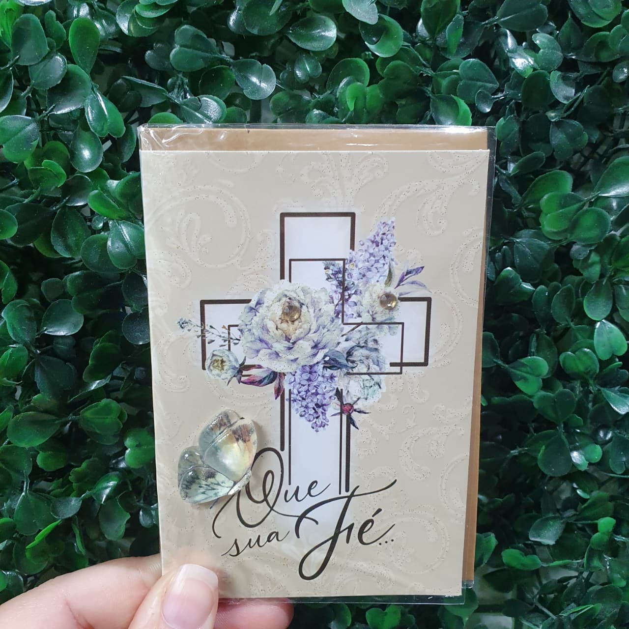 Cartão P - Que sua fé cresça, Floresça e Permaneça