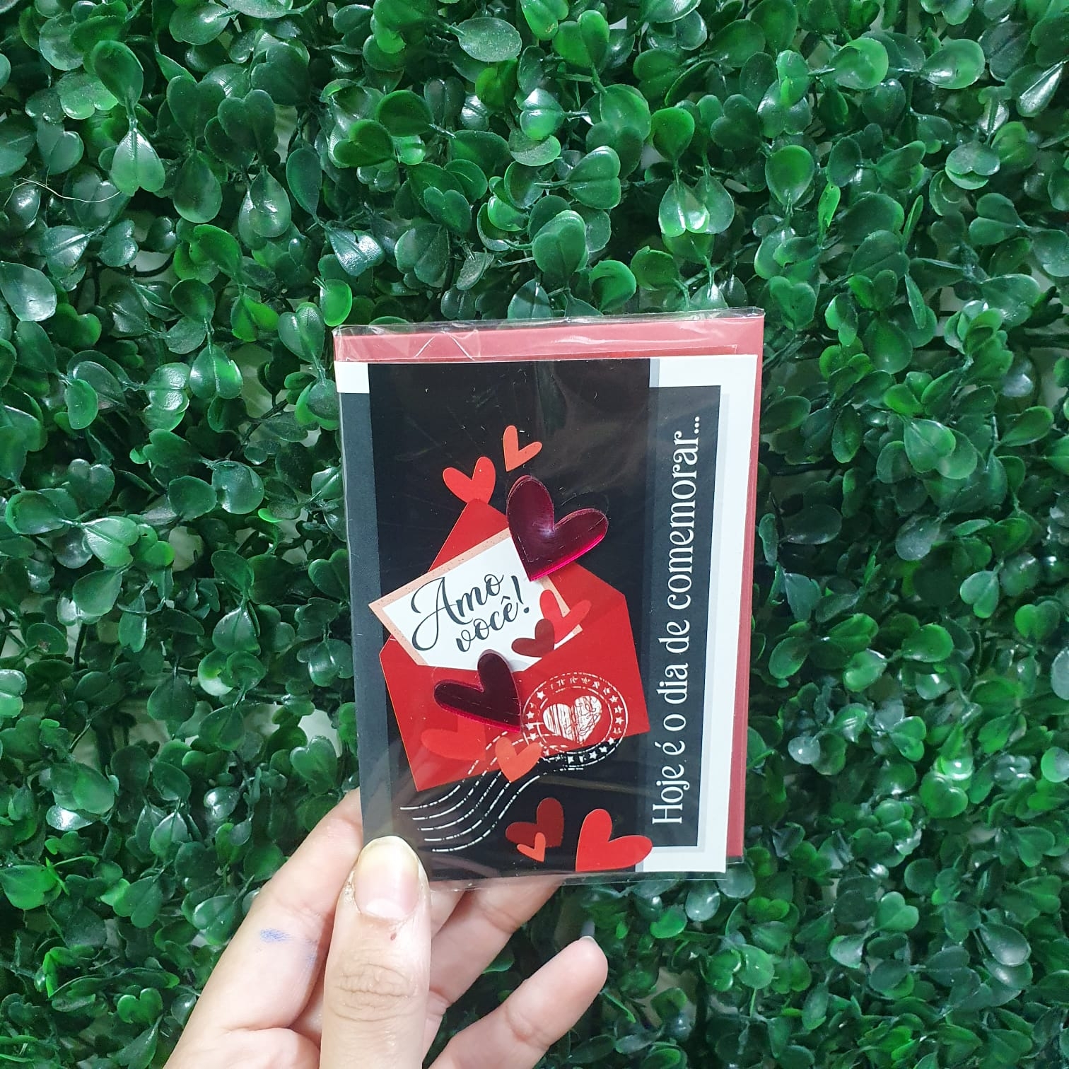 Cartão P- hoje é o dia de comemorar, amo você