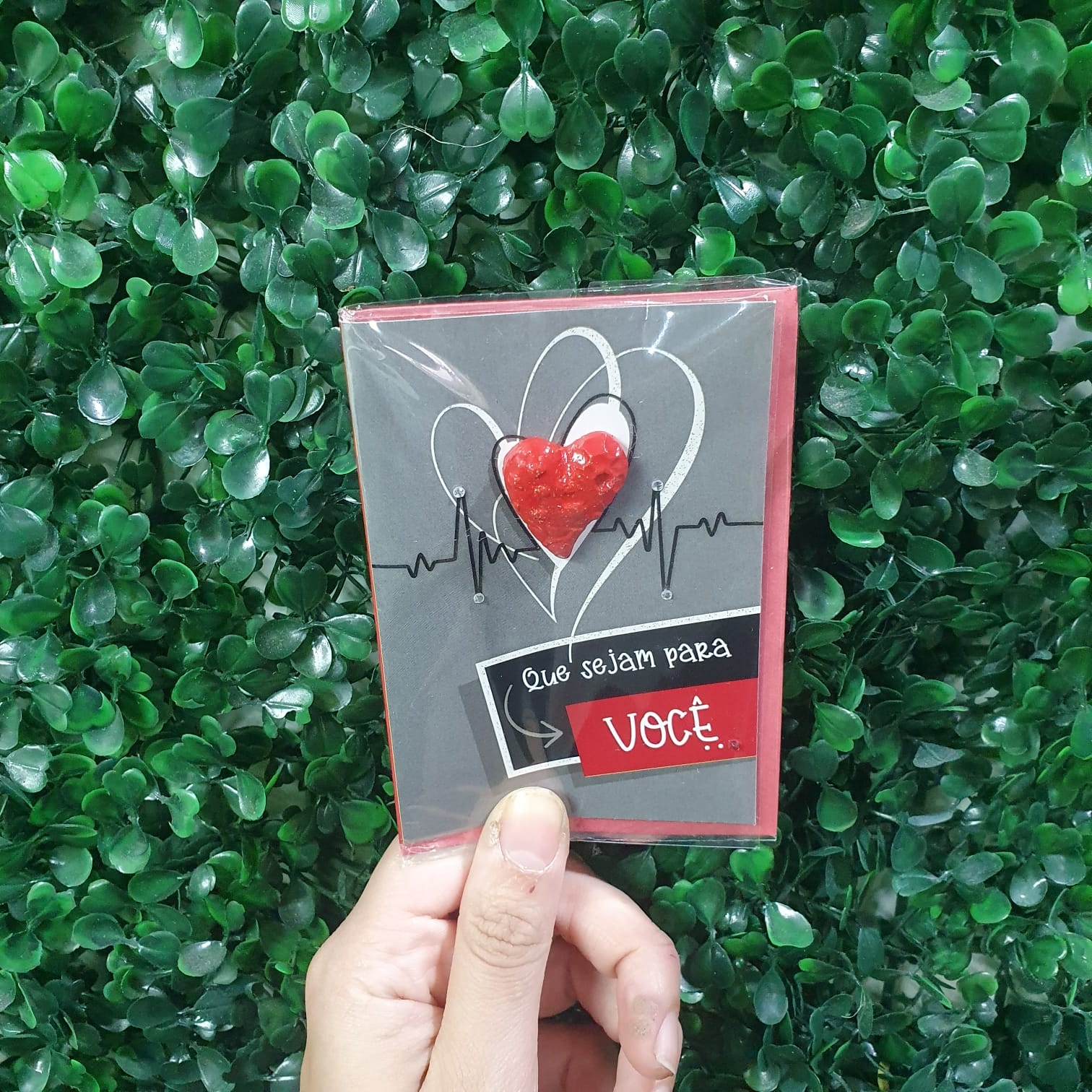 Cartão P- Que sejam para você as batidas do meu coração