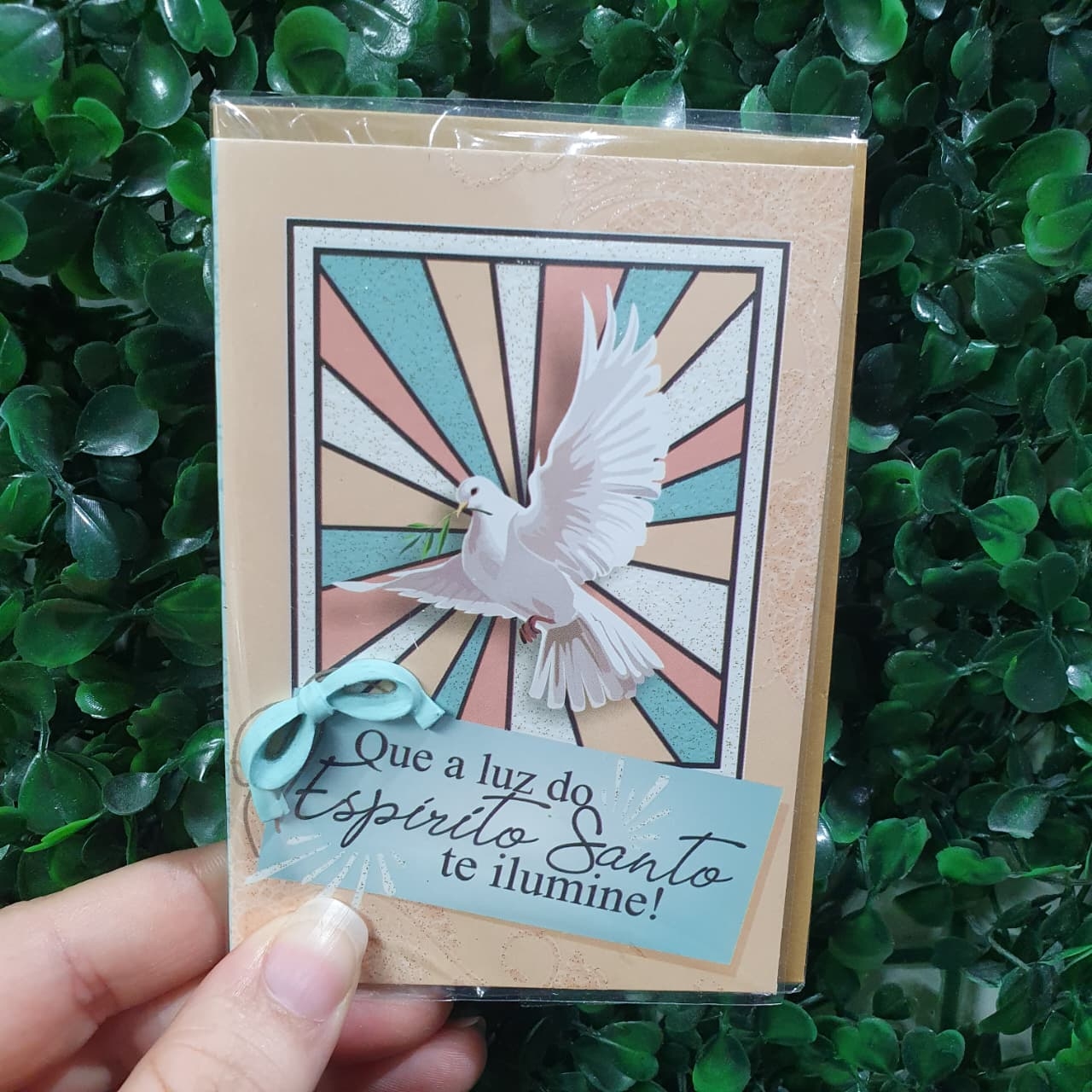 Cartão P - Que a luz do espírito Santo te ilumine