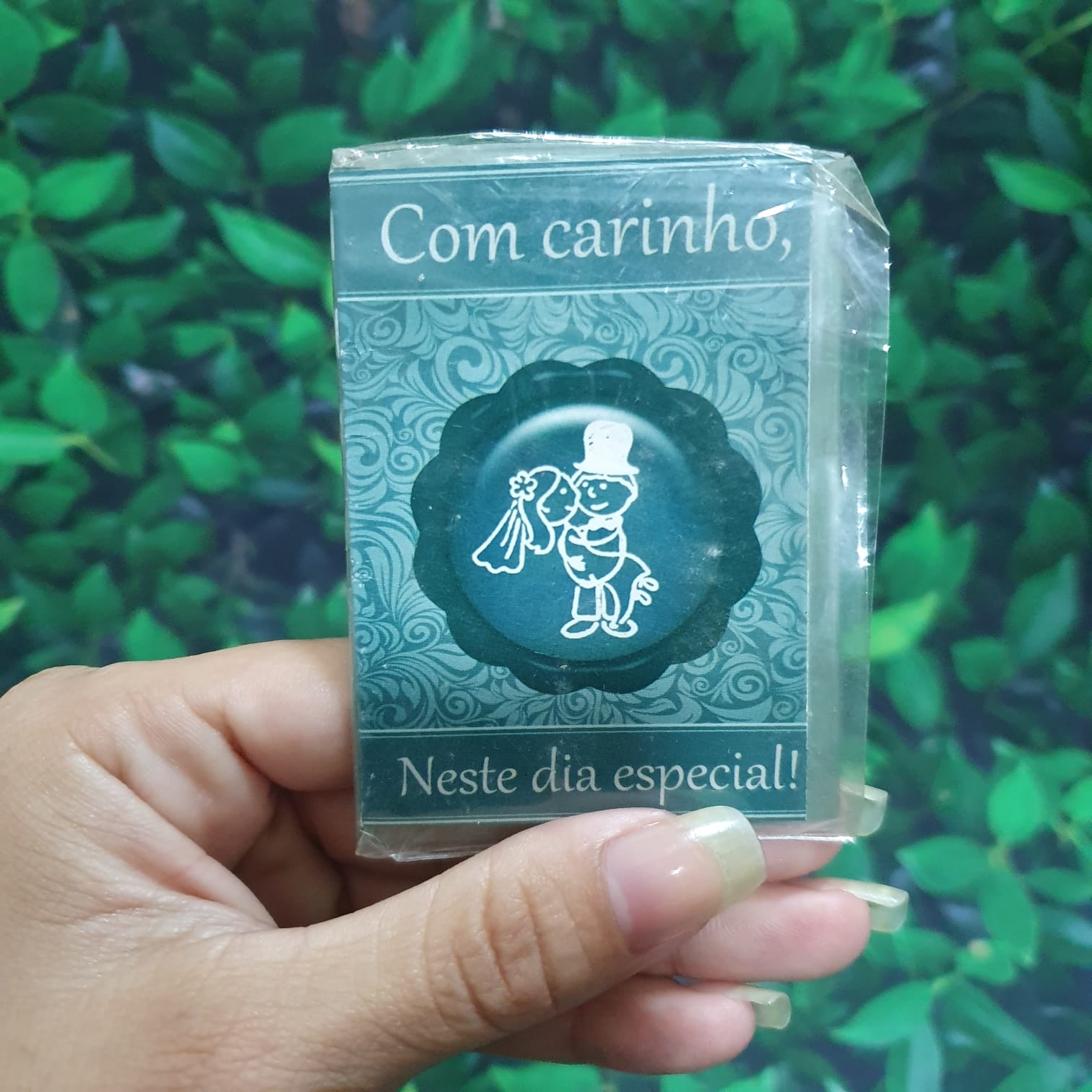 Mini Cartão - Com carinho - Noivos