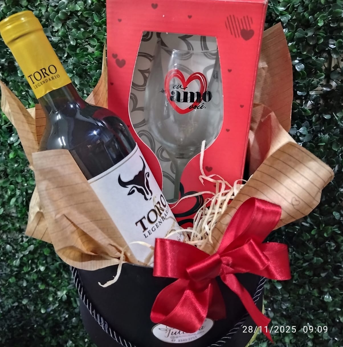 Box Eu amo você + Vinho