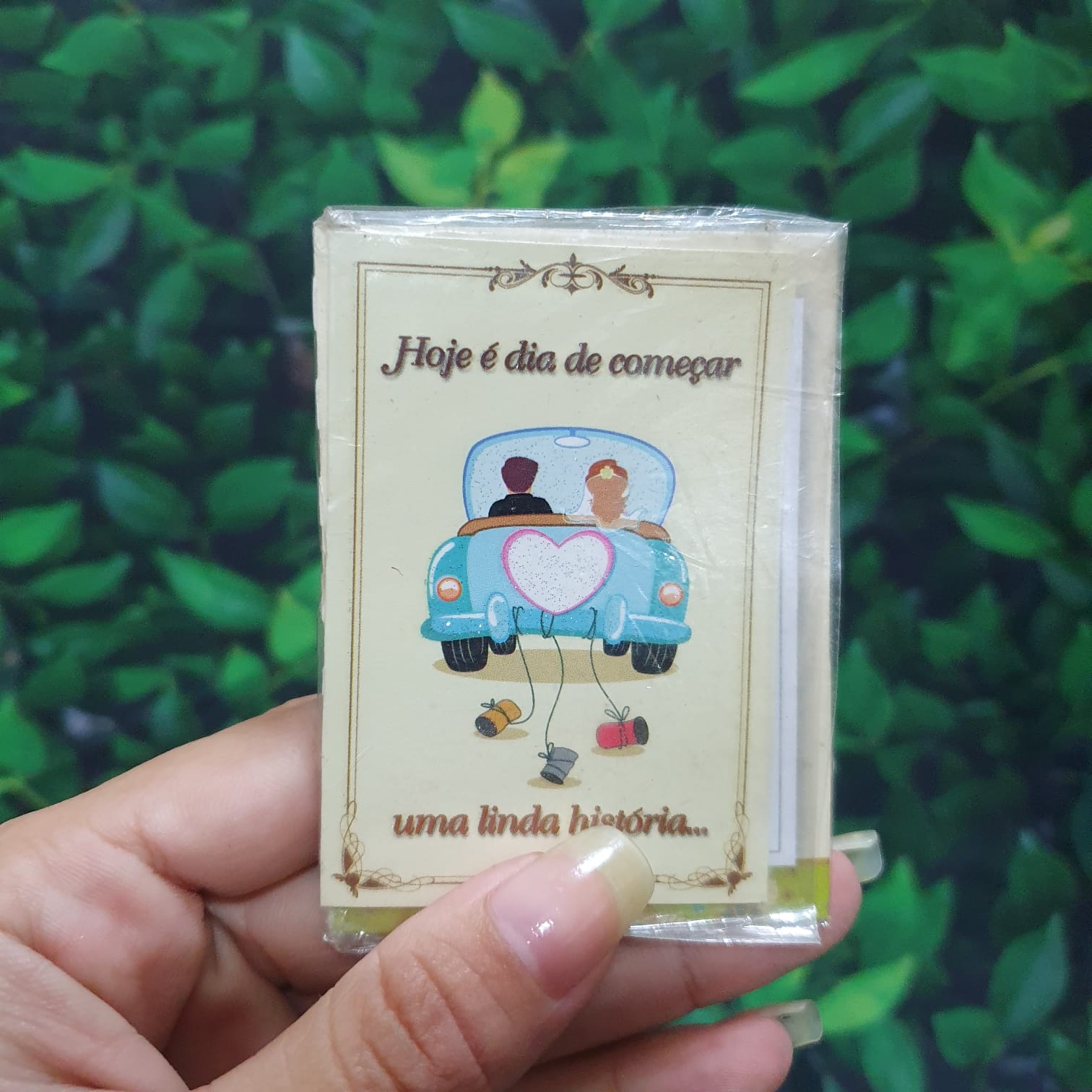 Mini Cartão - Noivos - Hoje é dia de começar....