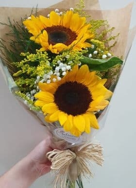 Ramalhete com 2 Girassois - Pardo