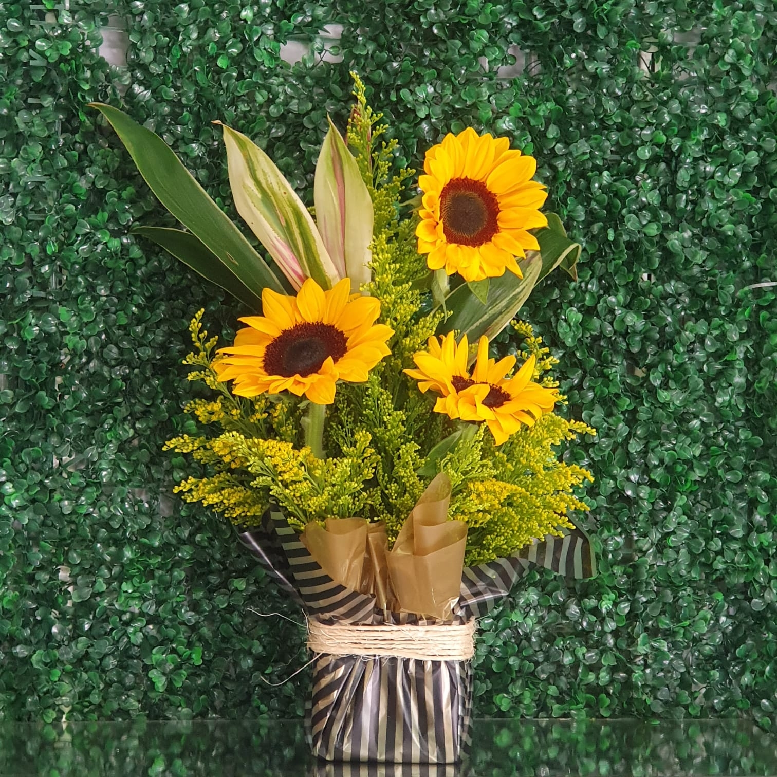 Arranjo de girassóis - Para cesta
