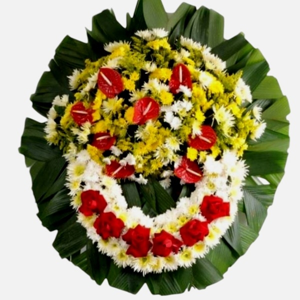 Coroa Flores do Campo com Detalhes em Flores Nobres. FJ 104